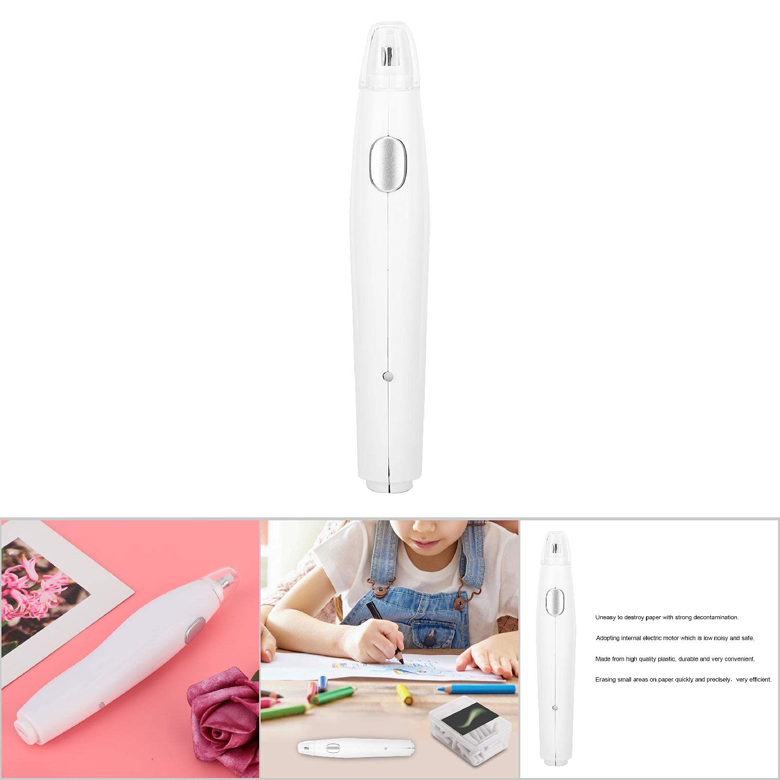 Recambios de Borrador Electrico Kit Goma Electrica Borrador de Lápiz de Carga USB Portátil con Recambios de Borrador de Reemplazo para Principiantes, Estudiantes, Profesionales y Artistas