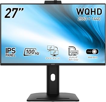 Amazon.co.jp: MSI ビジネスモニター PRO MP275QPDG 27インチ/WQHD/IPS