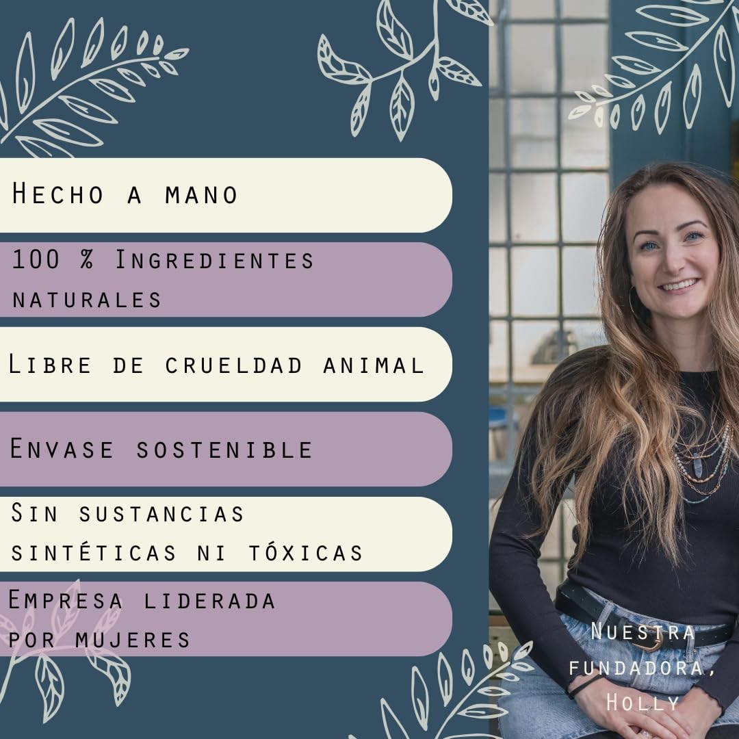 The Ilex Wood - Desodorante natural de lavanda y limón - 70 ml. En tubo de cartón ecológico, vegano, sin plástico, sin alcohol, sin toxinas, sin sales de aluminio y sin crueldad animal