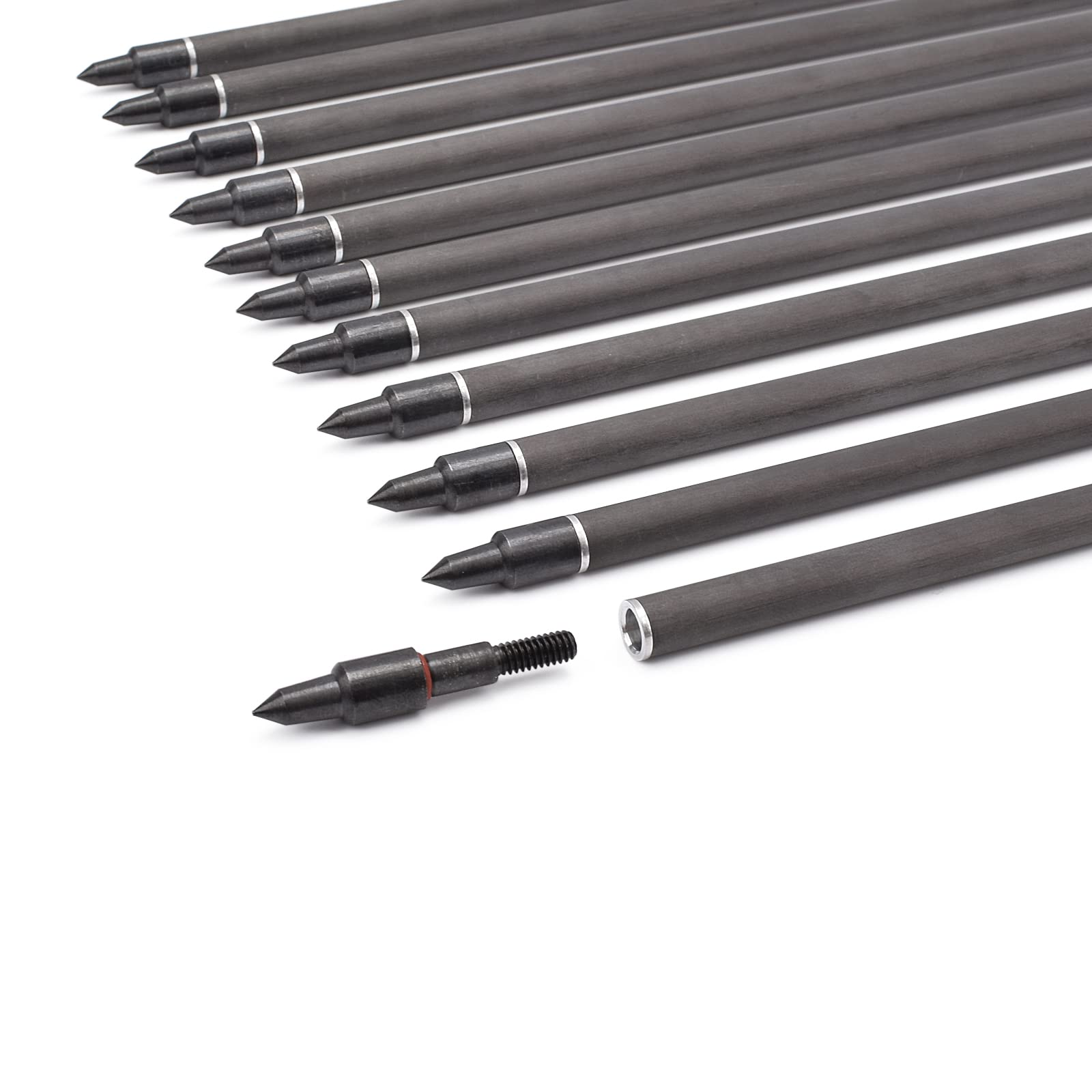 NIKA ARCHERY Lot de 12 boulons d'arbalète en carbone de 38,1 cm - Convient pour la chasse à l'arc EK Cobra RX - Pour la chasse à l'arc en plein air