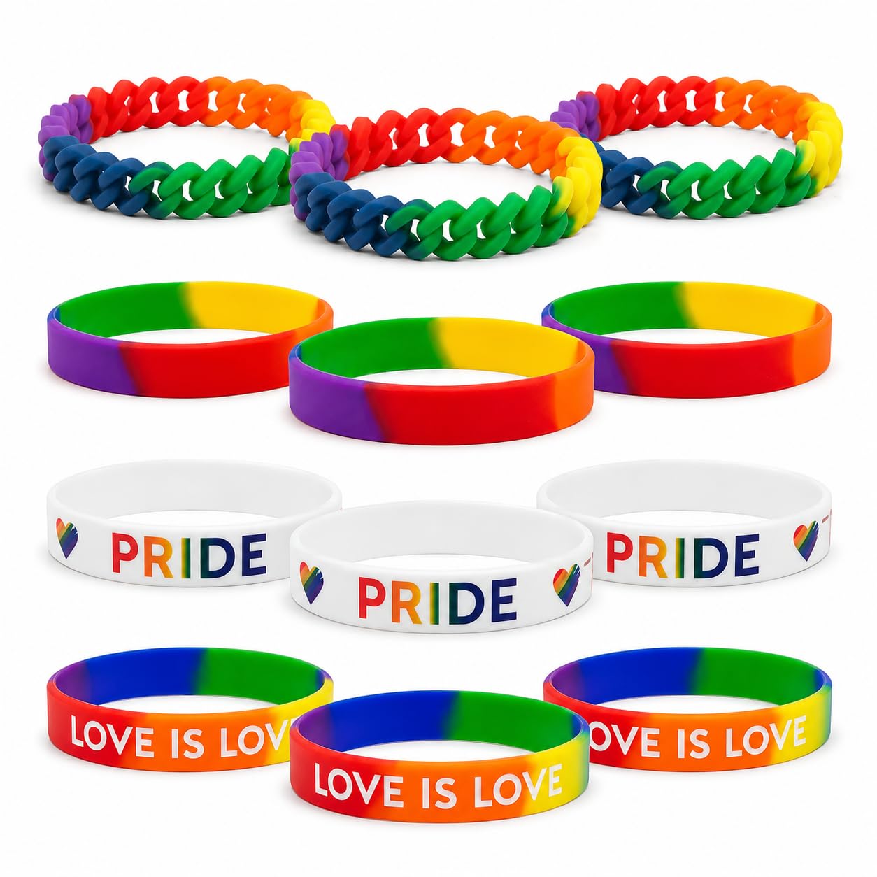 Ycfish 12 Pcs Rainbow Bracelets, Gay Pride Rainbow Bracelet, Gay Pride Accessories, Prides Friendship Wristbands, Men Women Unisex Prides Bracelet, Woven Rainbows Wristband for Men Women Gay Lesbian