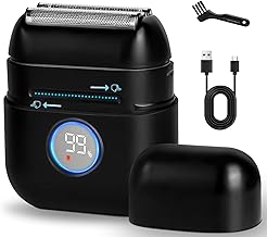 Men's Shaver (2025 New Design & Slide Lock) Electric Shaver, Electric Shaver, Wet & Dry Use, 4.3 oz (125 g), Ultra Lightweight, Type-C Charging, Rapid Charging, 100 Minutes Continuous Operation, Low