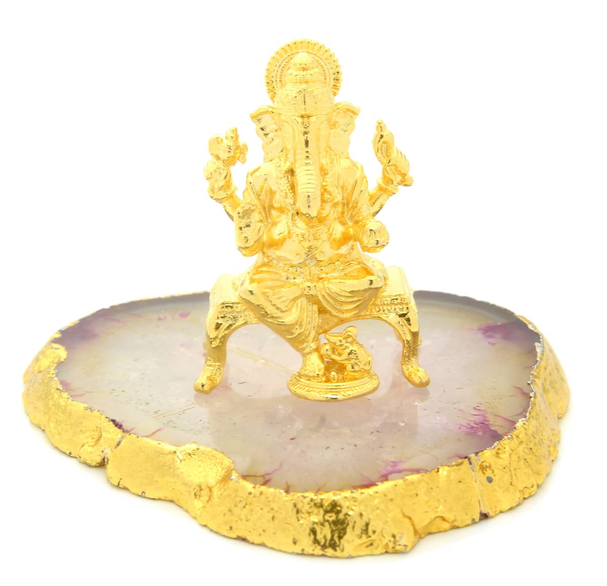 LBV 16 Grams 925 Silver Purity Gold Lord Ganesha Idol/Murti