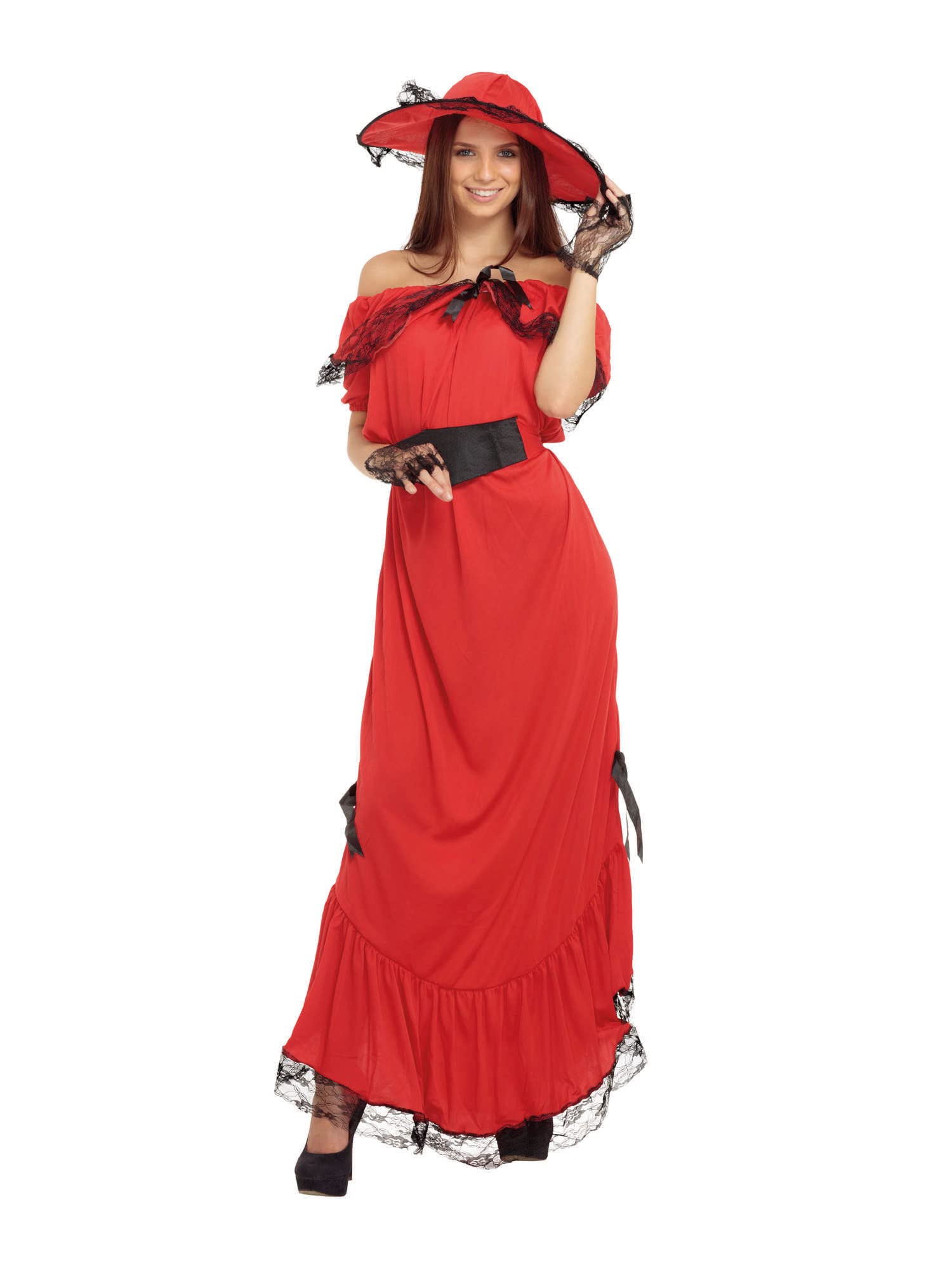 open lace back dress Scarlet O'Hara -Ex Rental Costume €15.00 – CostumeCorner.ie main image 0