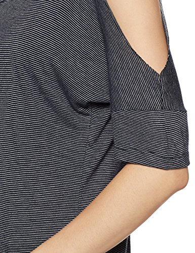 Image of Women's Striped Regular Fit Top (MDKT1068 Black X-Small)