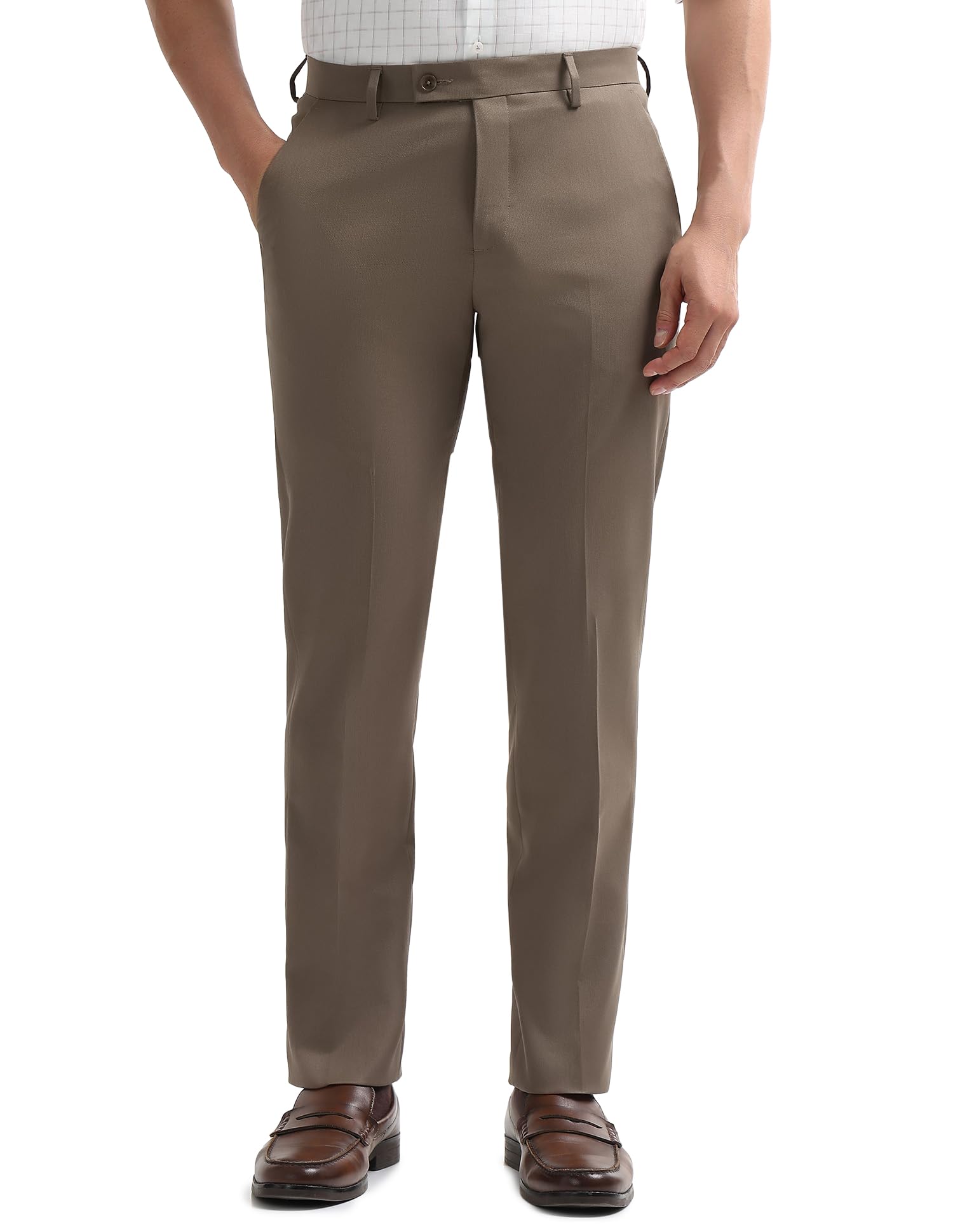 arrow Men Brown Formal Trouser_ARAEOTR2096-picture-15