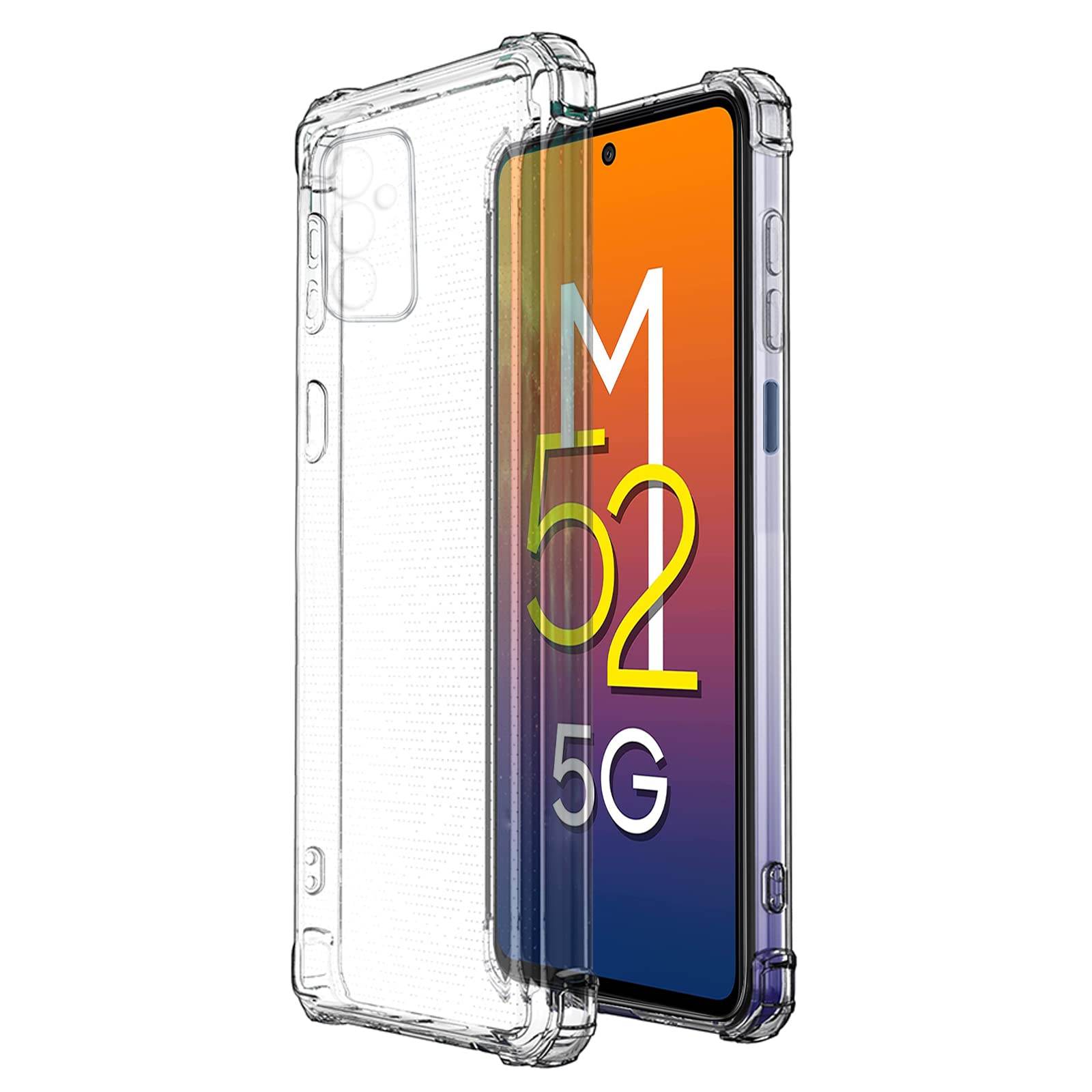 Amazon Brand - Solimo Silicone Mobile Back Cover for Samsung Galaxy M52 5G (SAM-M52(5G)-TPU-Clear_Clear) (B09JCFND4J) Amazon Price History, Amazon Price Tracker