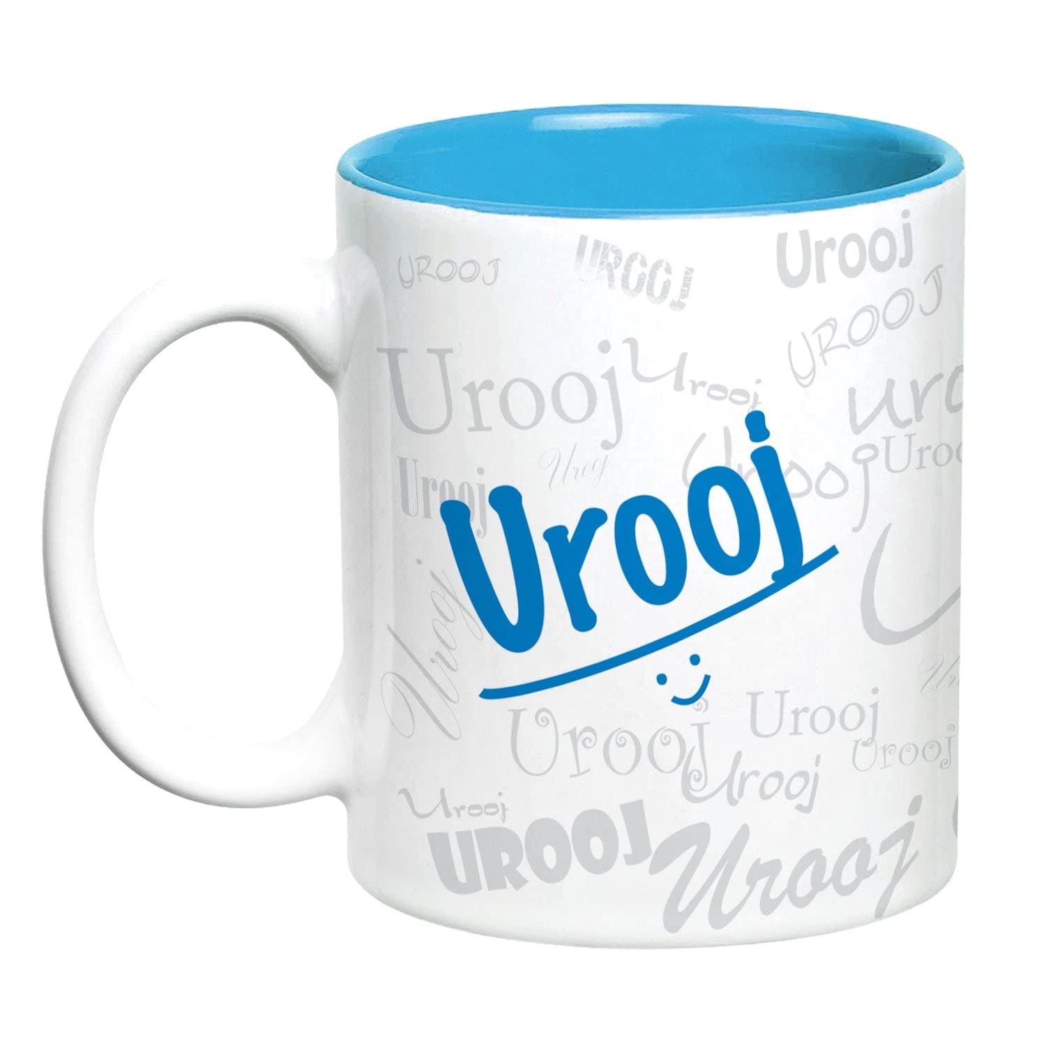 Hot Muggs Me Graffiti Mug - Urooj Personalised Name Ceramic, 315 ml, 1 Unit