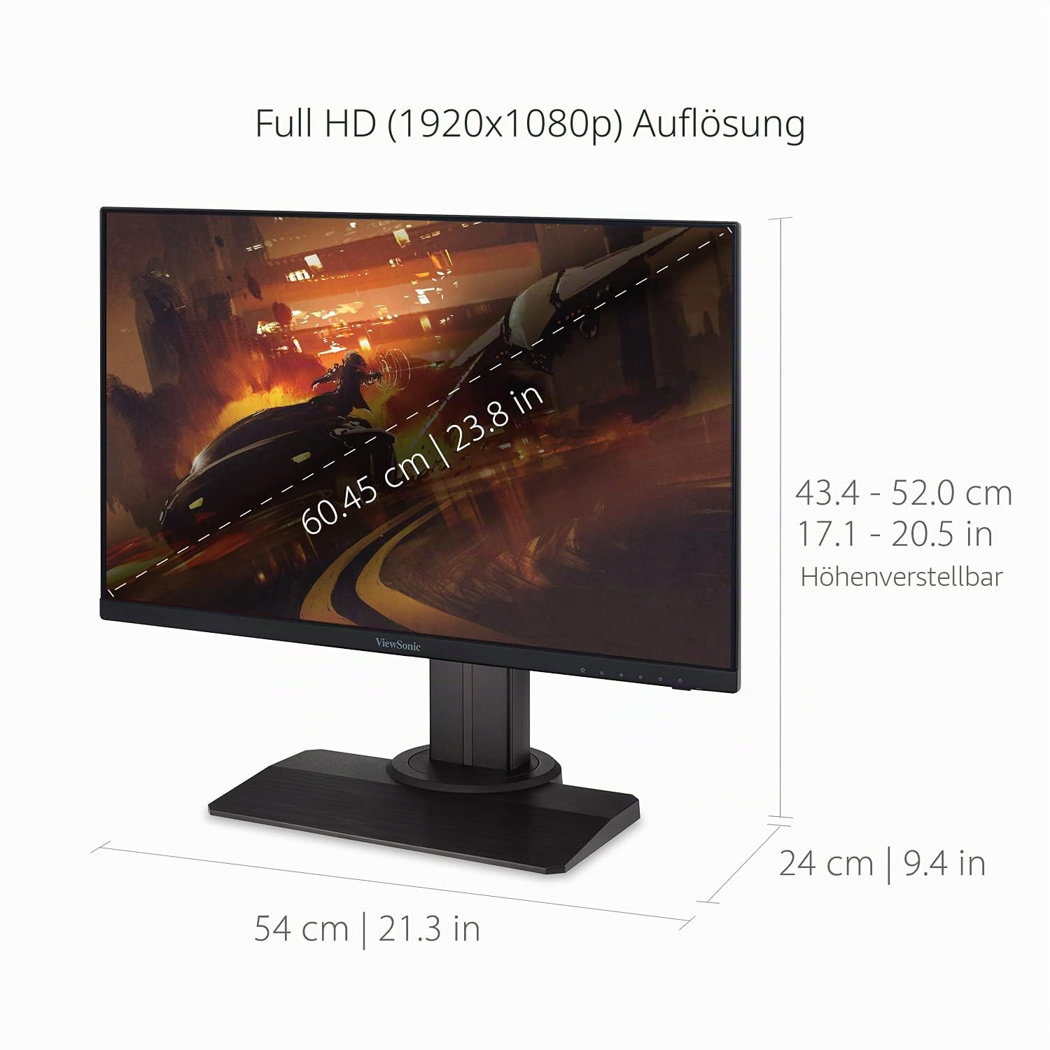 ViewSonic Omni XG2431 24 Zoll 1080p 0,5ms 240Hz Gaming Monitor mit