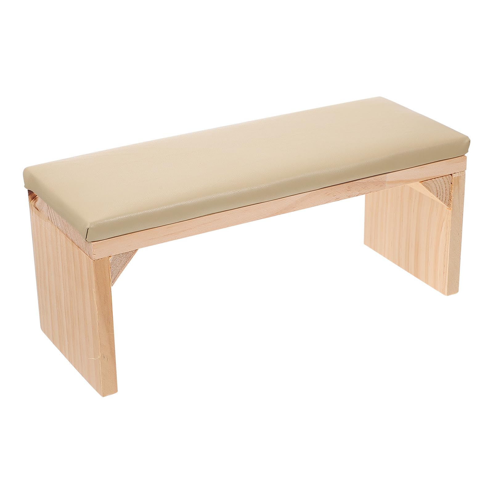 Cuscino Poggiamano in Pelle Beige per Manicure Professionale e Principianti, Comodo e Resistente, per Nail Art e Pratica Unghie