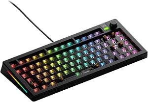 Glorious Gaming - GMMK 3 Barebones Custom Gaming Keyboard, 75% TKL Mechanical Keyboard, Modular Gasket System, Hotswappable MX 5-pin, Sound Dampening Foam, Aluminum Switch Plate, ANSI (Black)