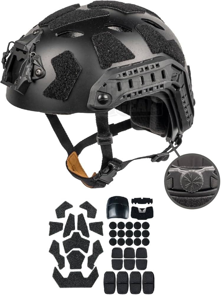 Amazon.com : FMATAL GEAR SF Right Angle Vent Hole Fast Helmet, ABS