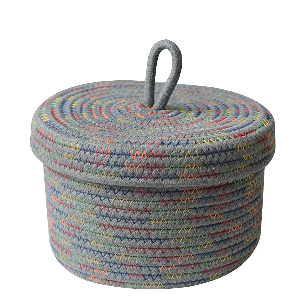 Hsioluted Storage Container Store Underwear Stationery Fruit Jewelry Cosmetic Sundry Large Capacity Fit for Home Dorm Storage Container for Organizing with Lids Cotton Rope