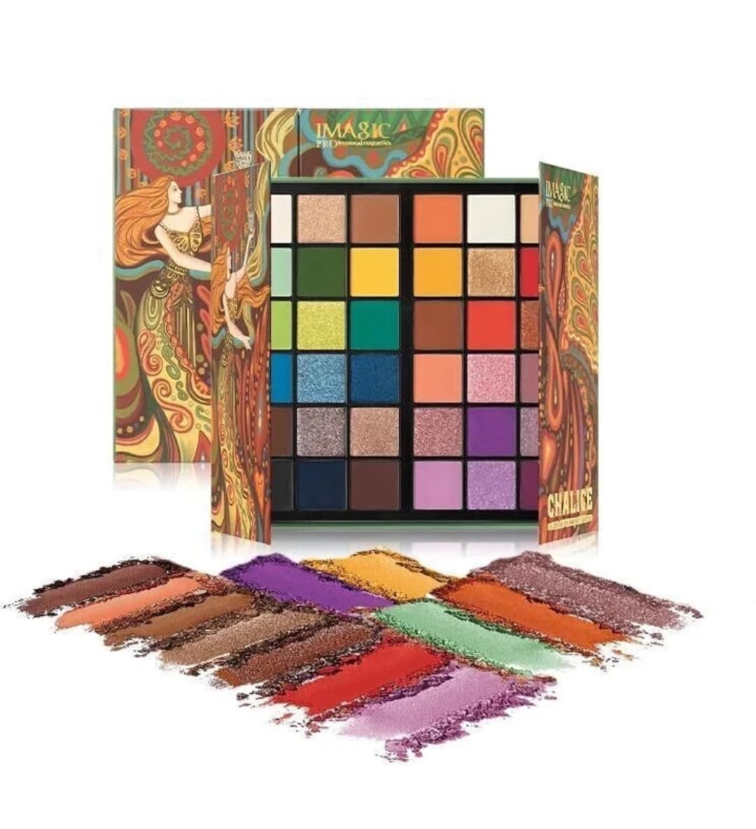 30-Color Eyeshadow Palette Matte & Shimmer Makeup Kit | Highly Pigmented, Long-Lasting Formula, Blendable Shades, All Occasions, Matte & Shimmer Finish-image-2