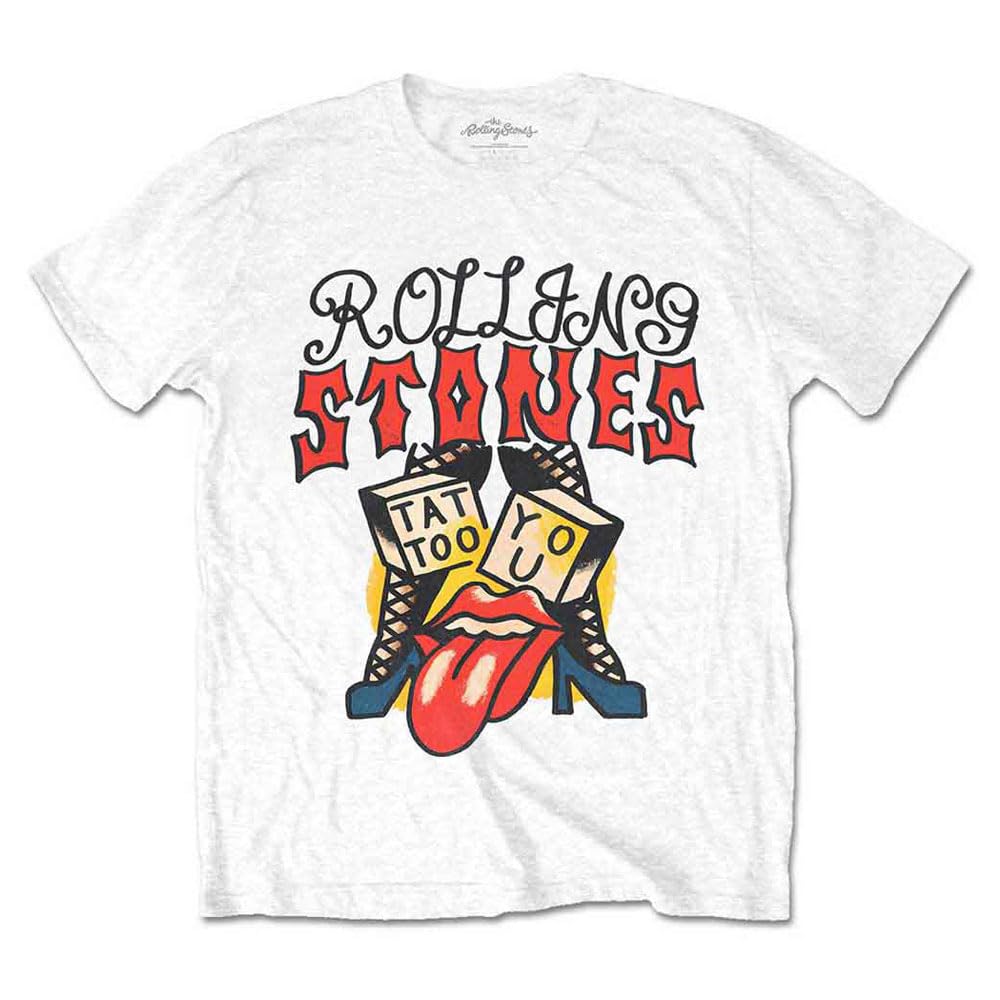 Rolling Stones Men's White (Xl, ) The Tattoo You Ii T Shirt
