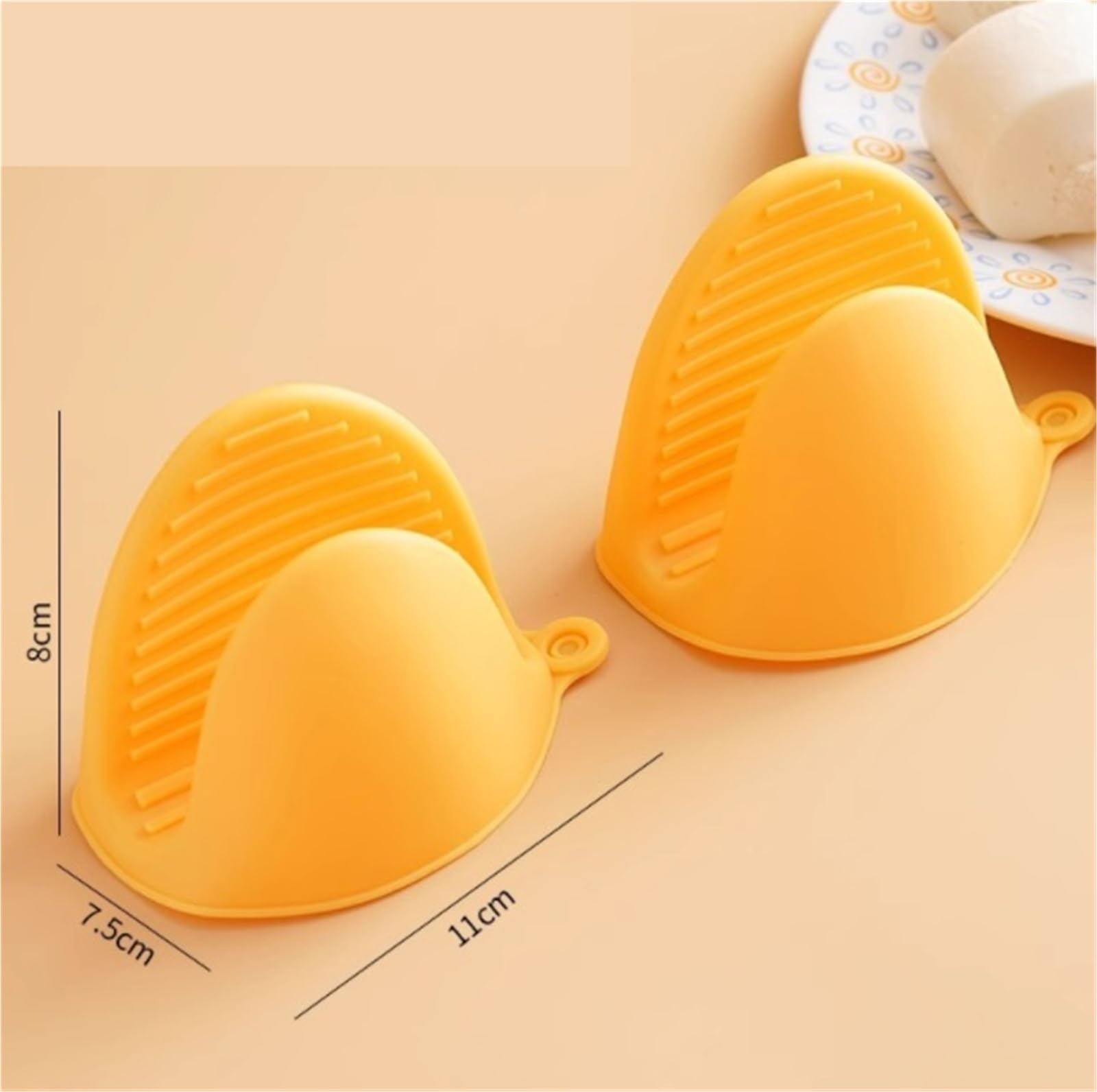 Manoplas Horno, Clips De Guantes Goma Resistentes Al Calor Los Mitones del Horno Silicón For Cocinar La Hornada Cocinar Barbacoa(G)