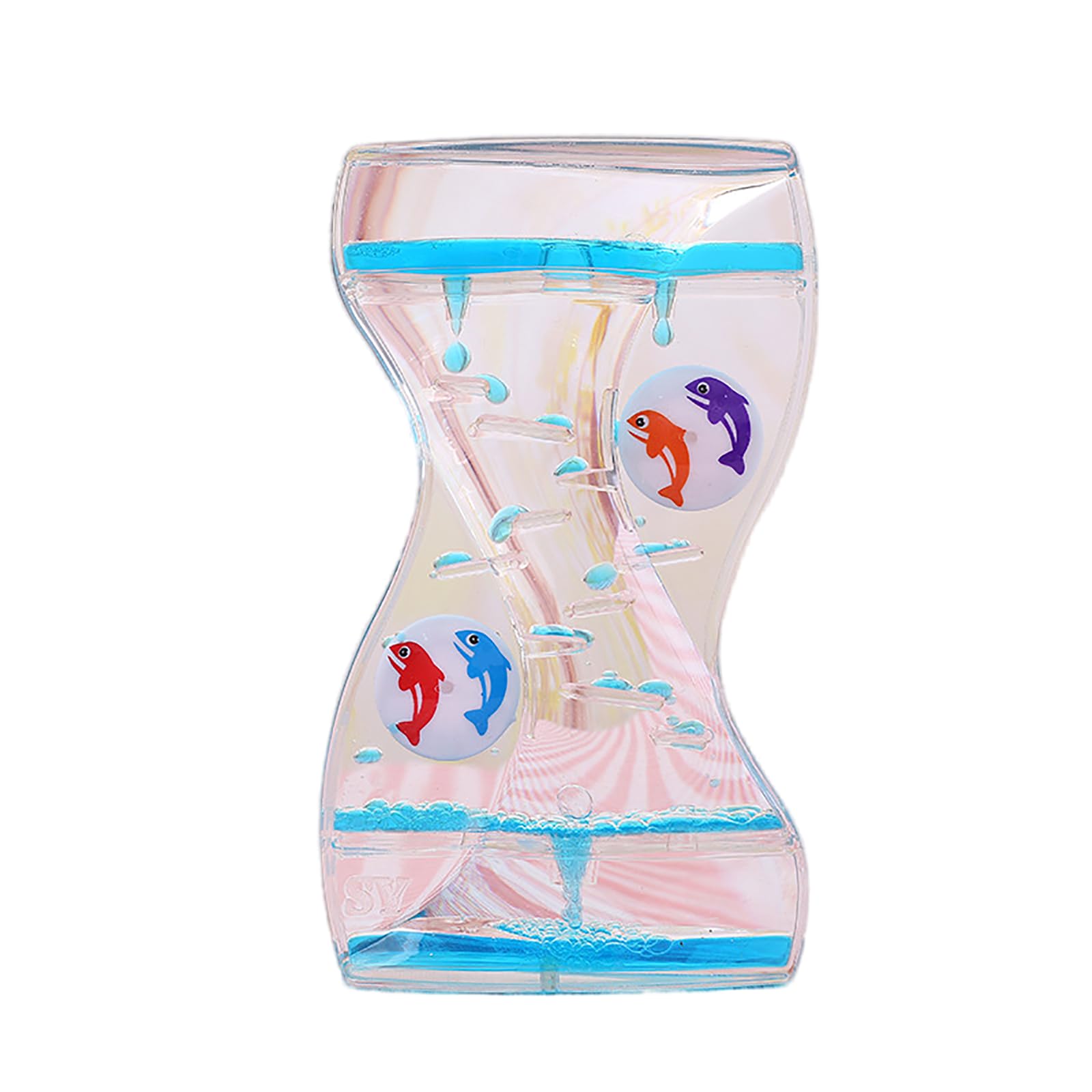 Liquid Motion Bubble Sensory Toy - Motion Water Hourglass Timer Calming for Kids Adults Classroom Home Office (Blue)