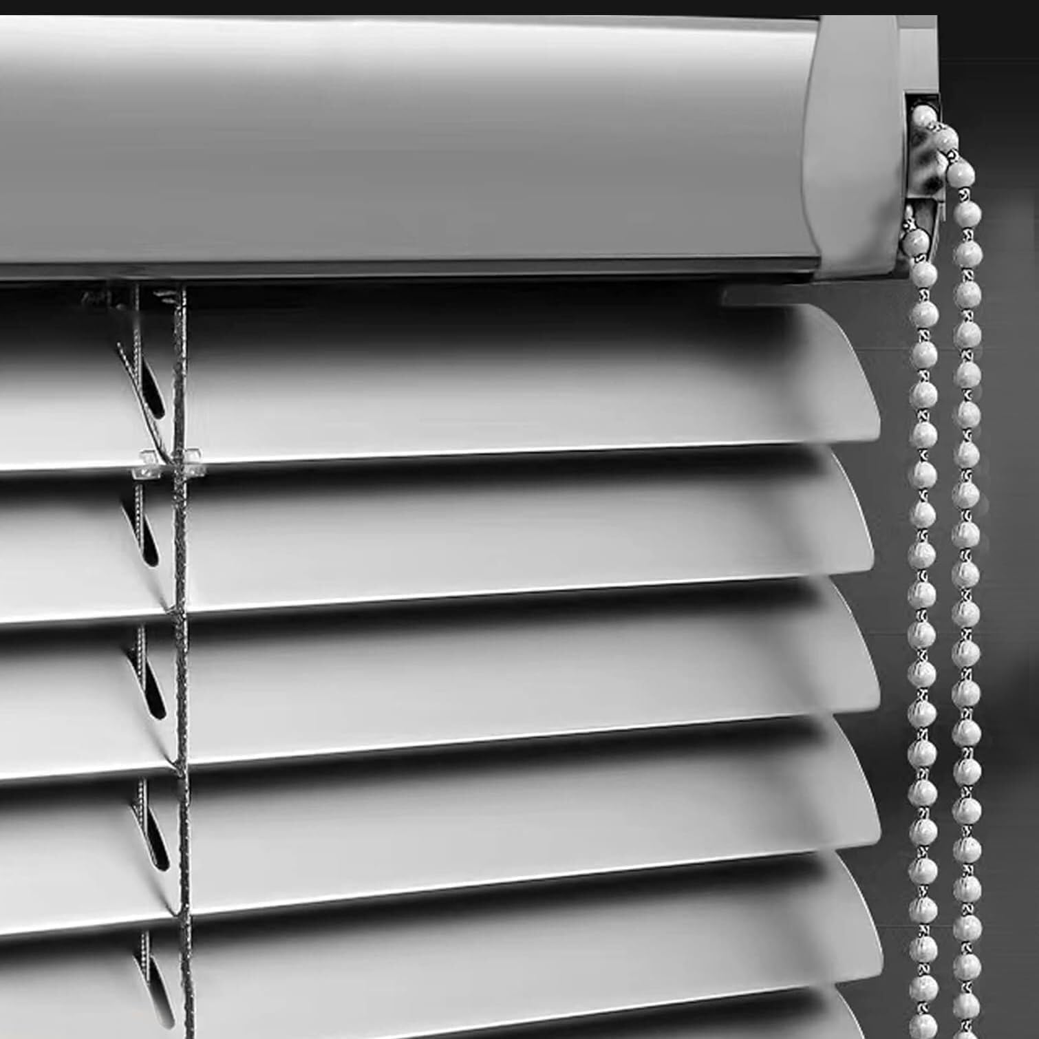 Persianas venecianas de aluminio gris plata de 25 mm para ventanas de oficina y hogar