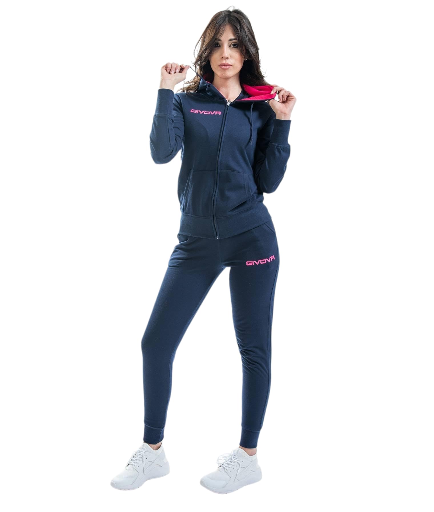 Givova, suit donna, blue/fuxia, XL