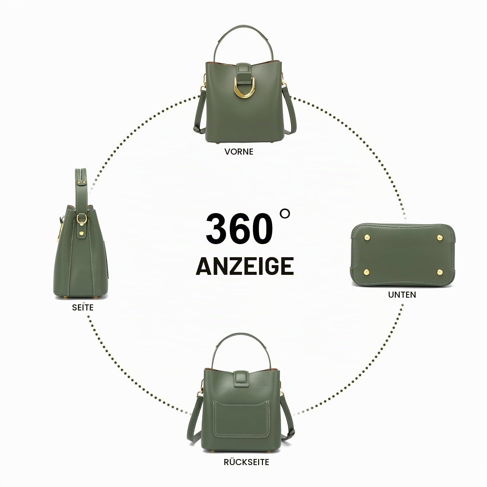 Leder-Umhängetasche, Schultertasche für Damen, Geldbörsen, Handtaschen, verstellbarer Riemen, Designer-Taschen