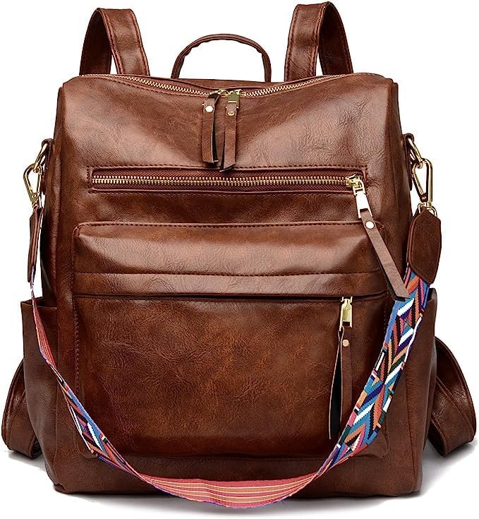 ProArch Stylish Suede Leather Anti Theft Women's Fashion Backpack | Sling | Shoulder | Handbag | Ladies Purse | College Bag for Girls | Crossbody | Casual | Daypack