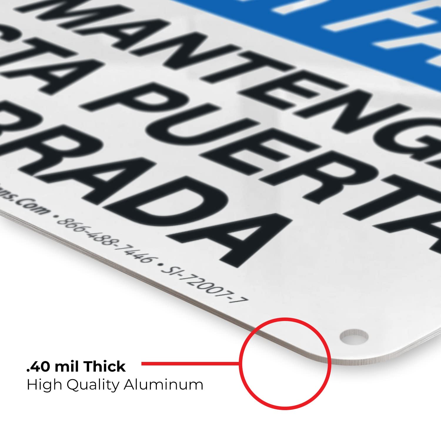 Amazon.co.jp: Sigo Signs Keep Gate Closed 看板 英語とスペイン語の