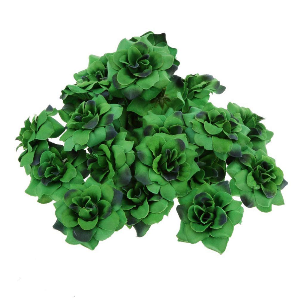 Fleurs artificielles en soie haut de gamme couleur vert foncé pour décoration de mariage chic