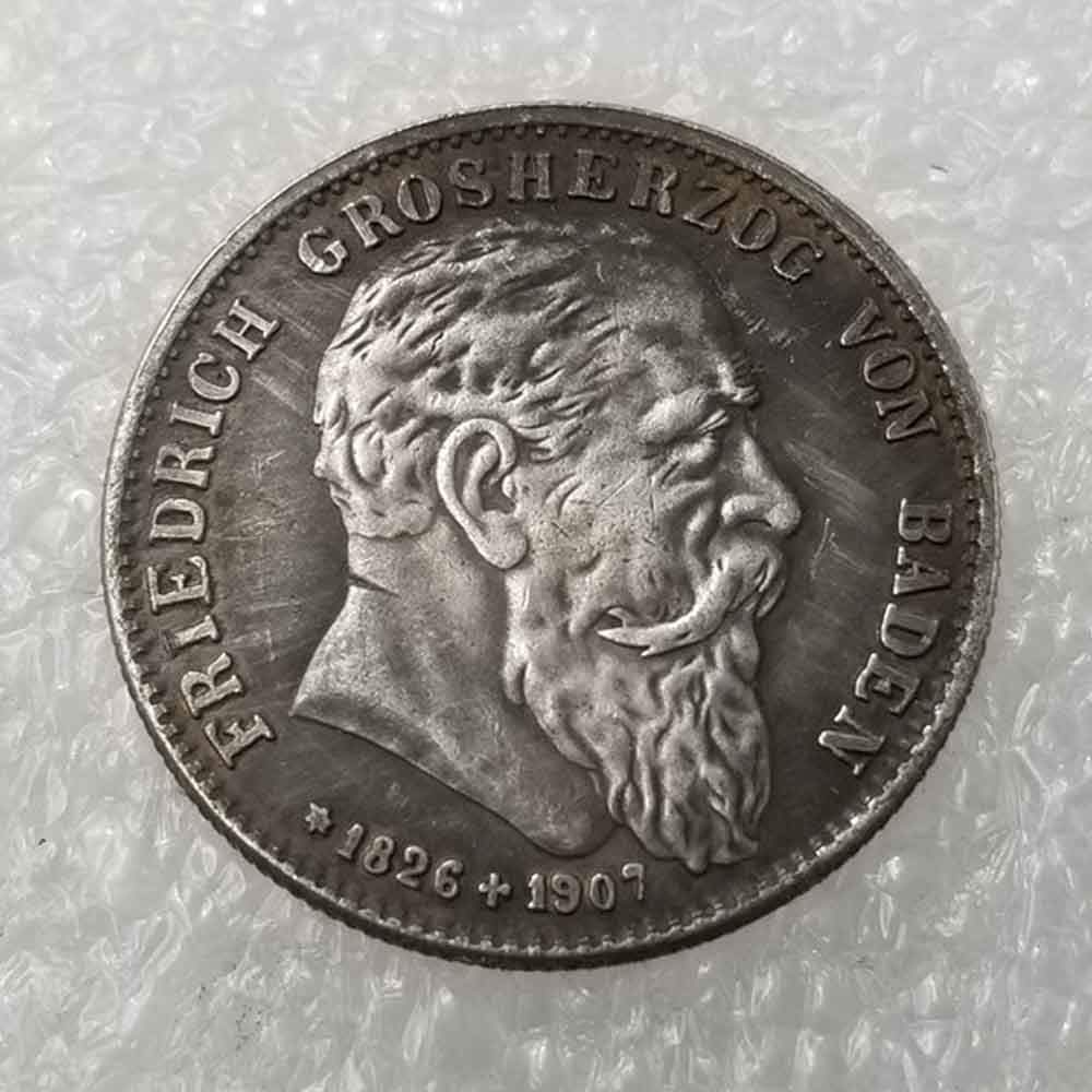 FKaiYin 1898 Deutsche Gedenkmünze – Geschnitzt & Versilbert, Sammlerstück + Geschenktasche