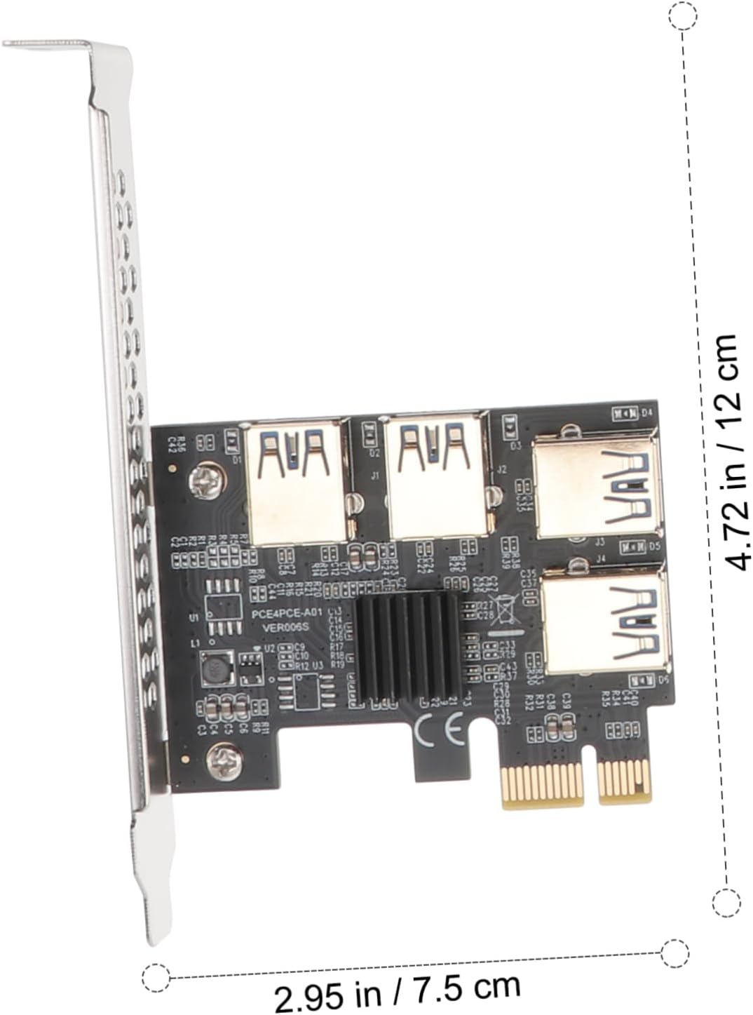 DOITOOL Pci-e Riser Card USB to Pcie Adapter for Computer Expansion Plated Easy Install