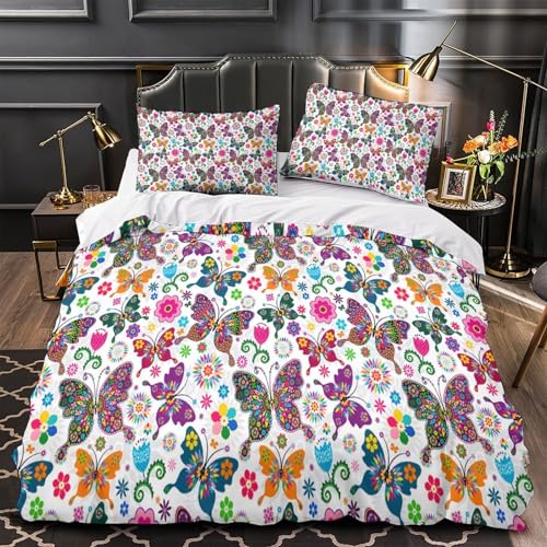 Housse de couette papillon résistante et douce pour lit d'ado - 2