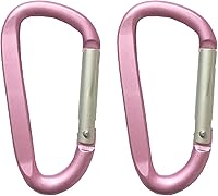 LESHI RY 3 Inch Aluminum D-Ring Carabiner Keychain Clip - Rust-Proof Durable Hook for Camping Hiking Keys Bottles Backpacks