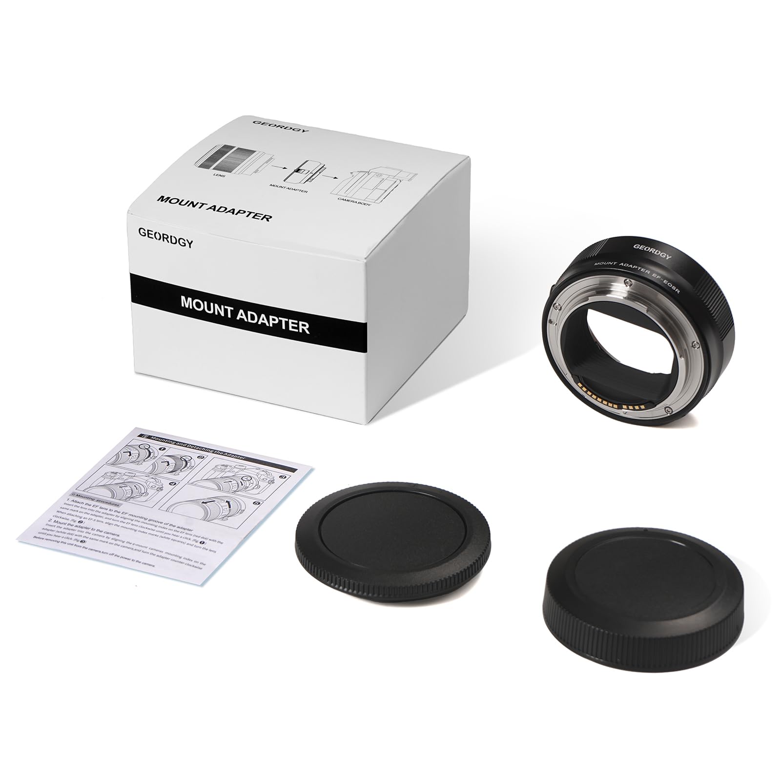 Adattatore per obiettivo, adattatore AF per obiettivi Canon serie EF/EF-S su fotocamere Canon EOS-R, tra cui EOS RP R3 R5 R6 R6 R6MarkII R7 R8 R10 R50 R100, Fast AF, apertura regolabile