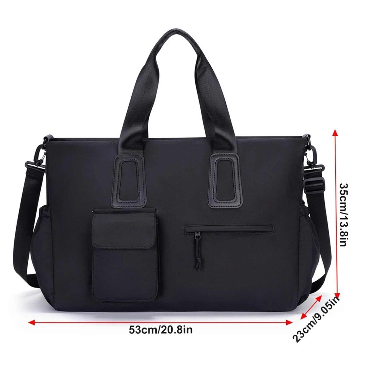 Sporttasche Reisetasche Damen Reise-Yoga-Sport-Gymnastik-Handtasche mit separater Tasche for trockene und nasse Sachen for trainierende Frauen(Black)