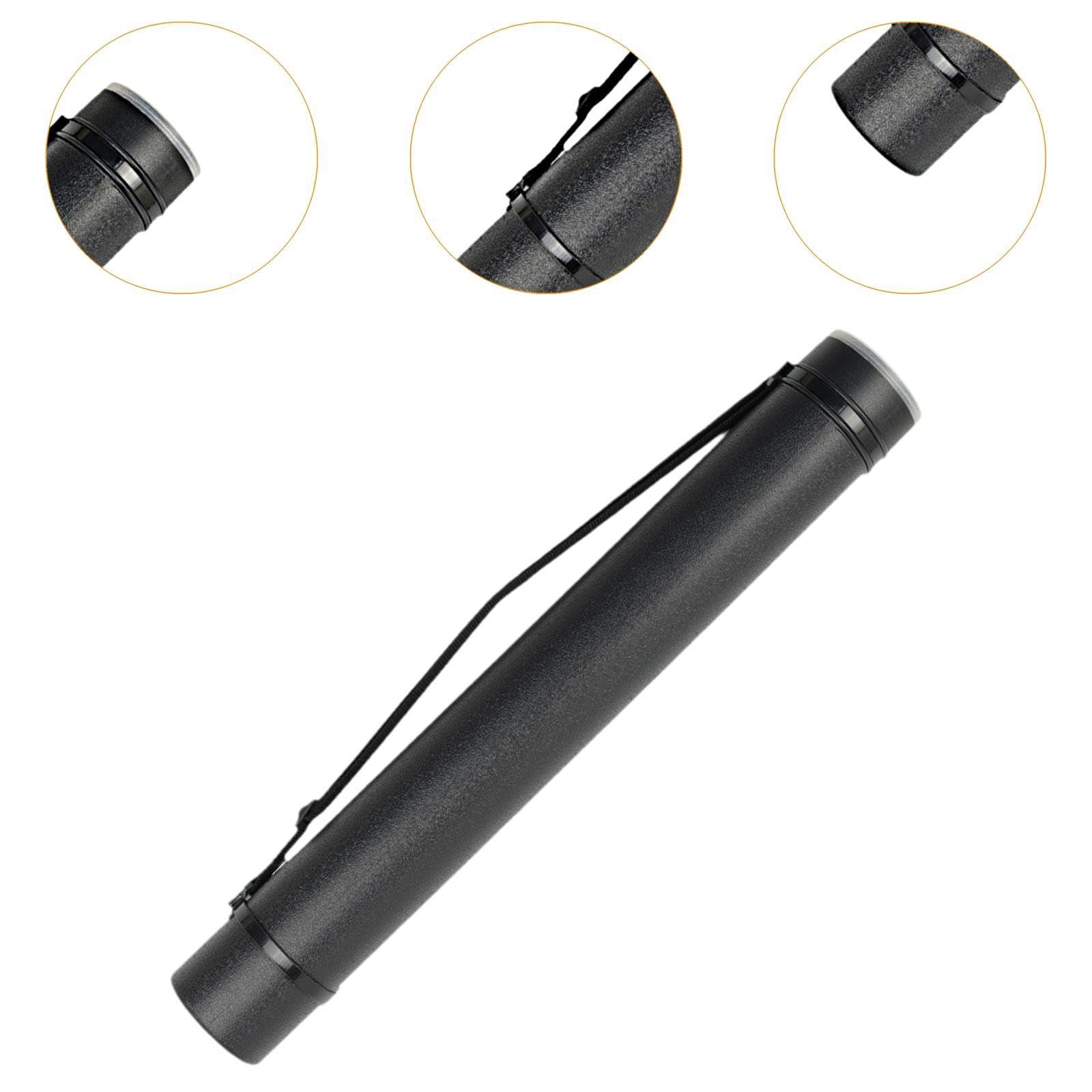 Tubes Extensibles pour Affiches, étui de Rangement Rond, étui de Transport pour Affiches, Tube Télescopique pour Dessins, noir