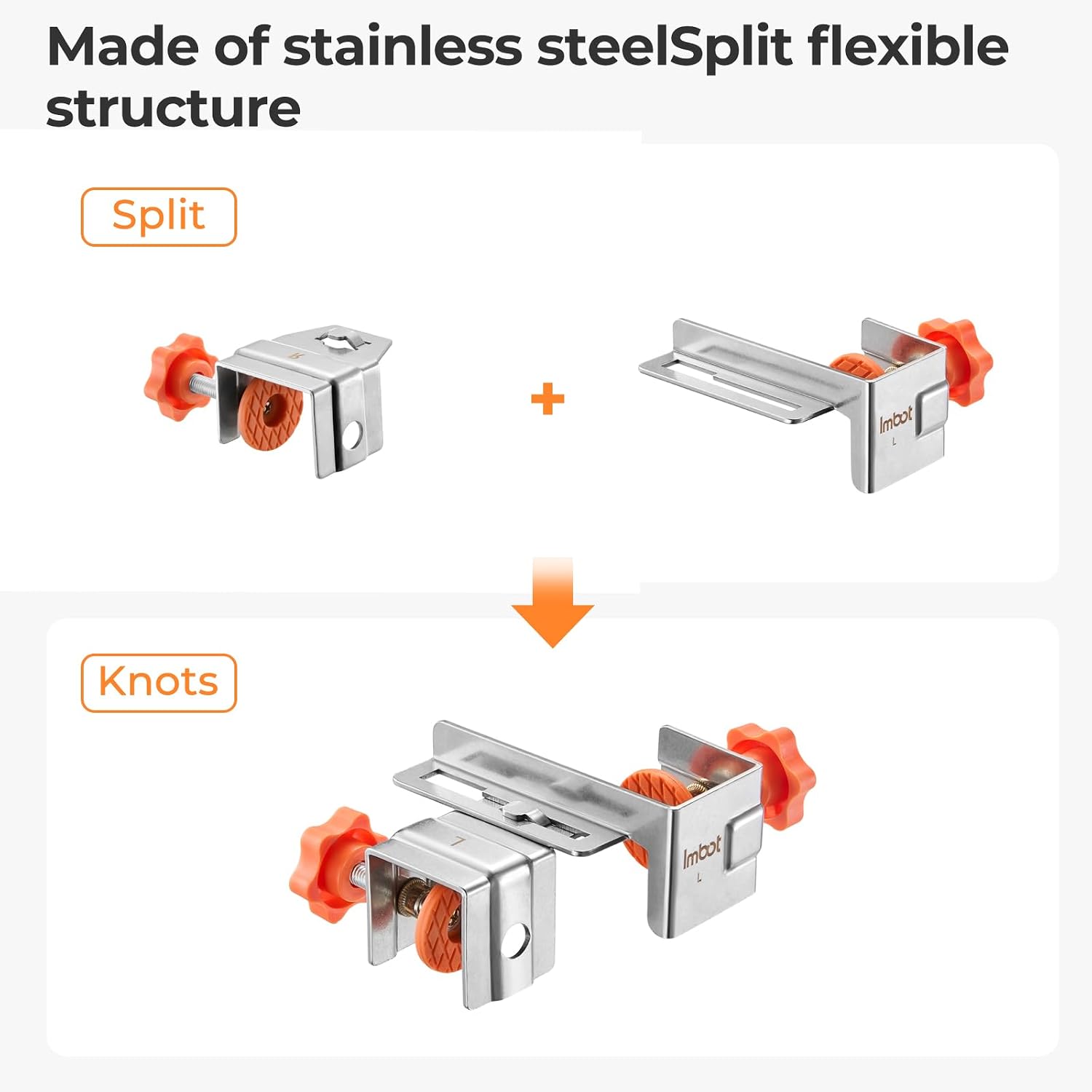 Imbot Drawer Front Installation Clamps Kit, Adjustable Stainless Steel Cabinet Drawer Mounting Clamp, For Woodworking Tools, Living Room Drawer Panel Mounting Clamp (With Storage Bag)
