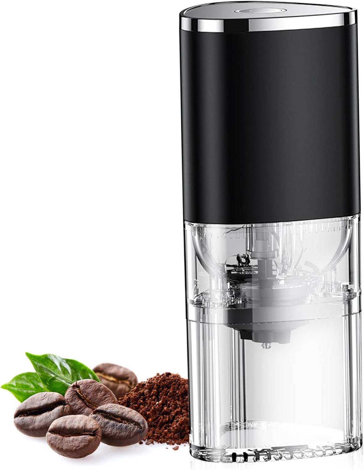 LIFKOME Rechargeable Electric Coffee Grinder with Burr High-precision Grinding Core for Home Use Detachable Magnetic Design Automatic Timing Function