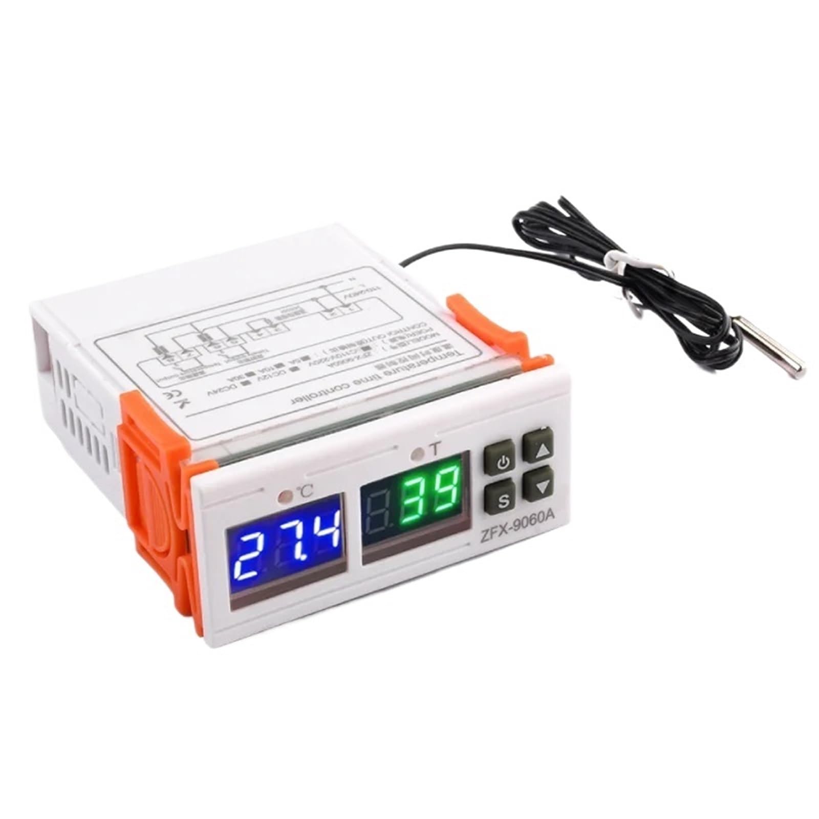 FX-9060A Digital Thermostat NTC Sensor Temperature Controller for Heating Cooling Incubator Freezer Thermoregulator