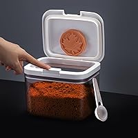 Vista 8 de Contenedor de azúcar moreno - Contenedor hermético de 2 cuartos de galón/2 litros, contenedor de almacenamiento de azúcar moreno, contenedor