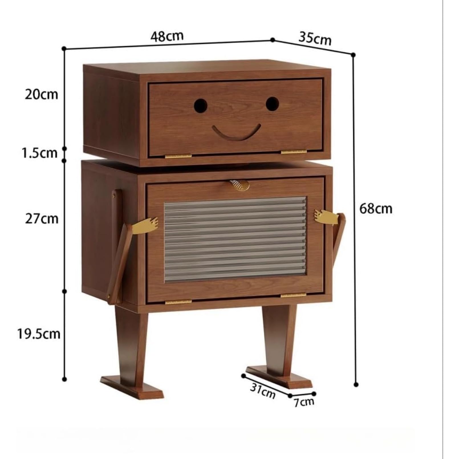 Amazon.co.jp: otoye サイドボード 木製 収納家具 コンパクト 扉付き 