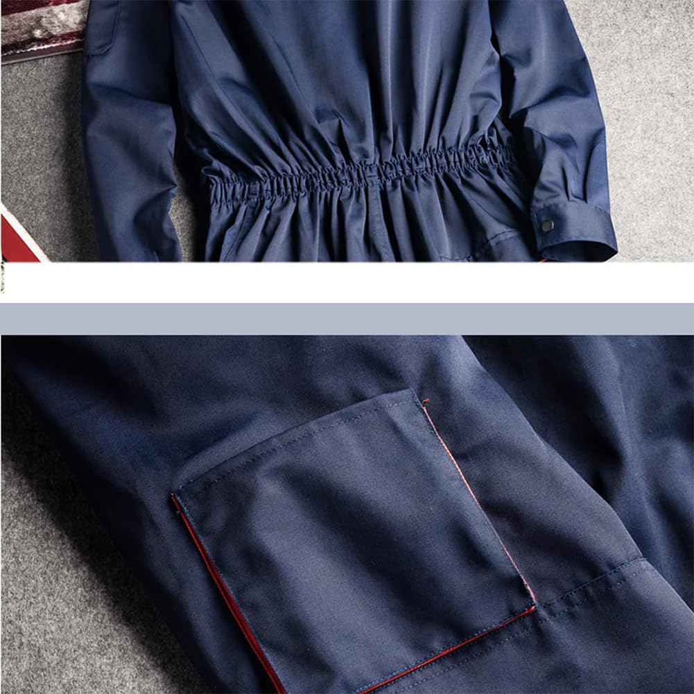 Overol de trabajo, uniformes, unisex, traje de soldadura con bolsillo, ropa protectora de seguridad para hombres y mujeres
