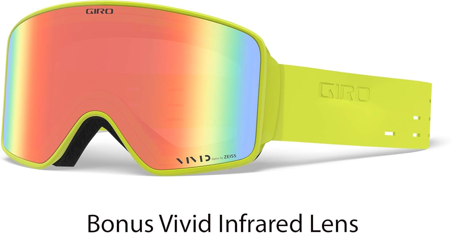 Giro Method Ski Goggles - Snow Goggles for Men, Women & Youth - Quick Change with 2 VIVID Lenses - Anti-Fog Vent Tech - OTG Black & White Animal VIVID Emerald/VIVID Infrared