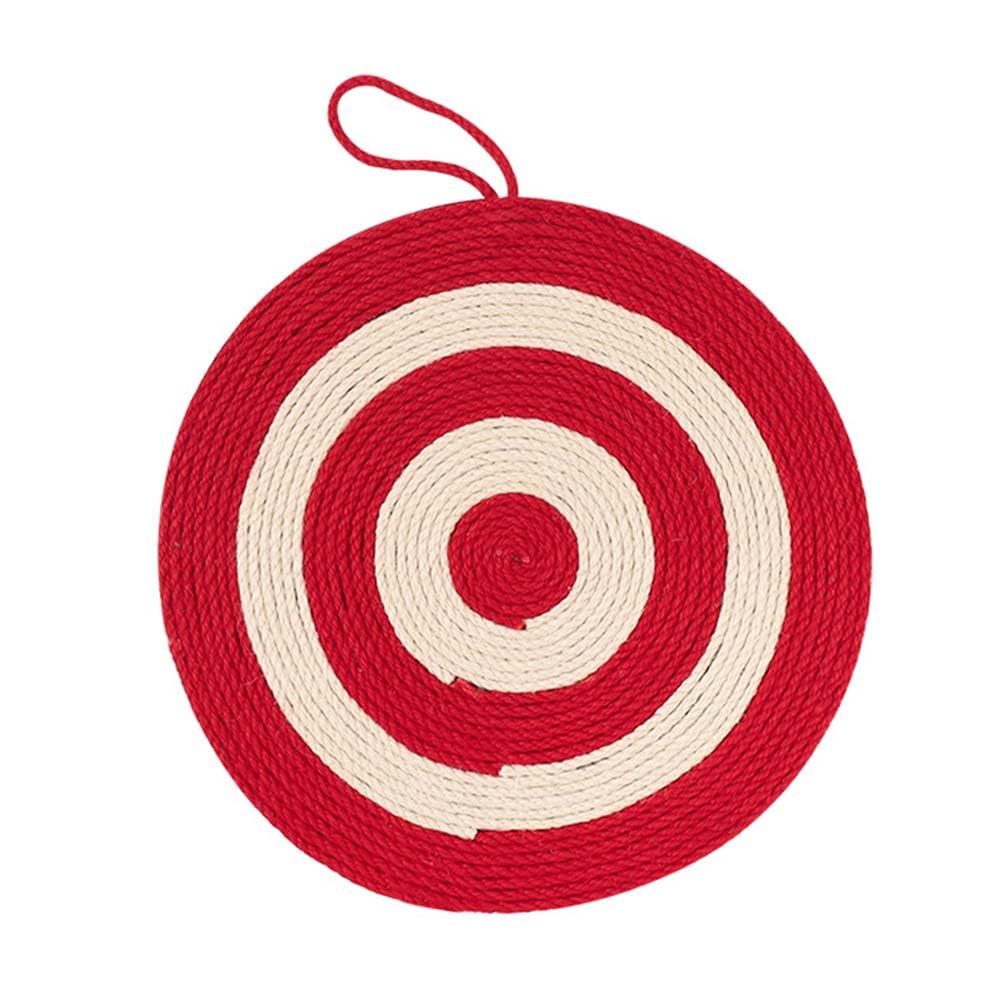 Cat Scratcher Mat, Natural Sisal Target Shape Cat Scratch Mats, Anti-Slip Cat Scratching Pads Toy for Indoor Cats, Horizontal Floor Cat Scratching Pads Rug (Target)