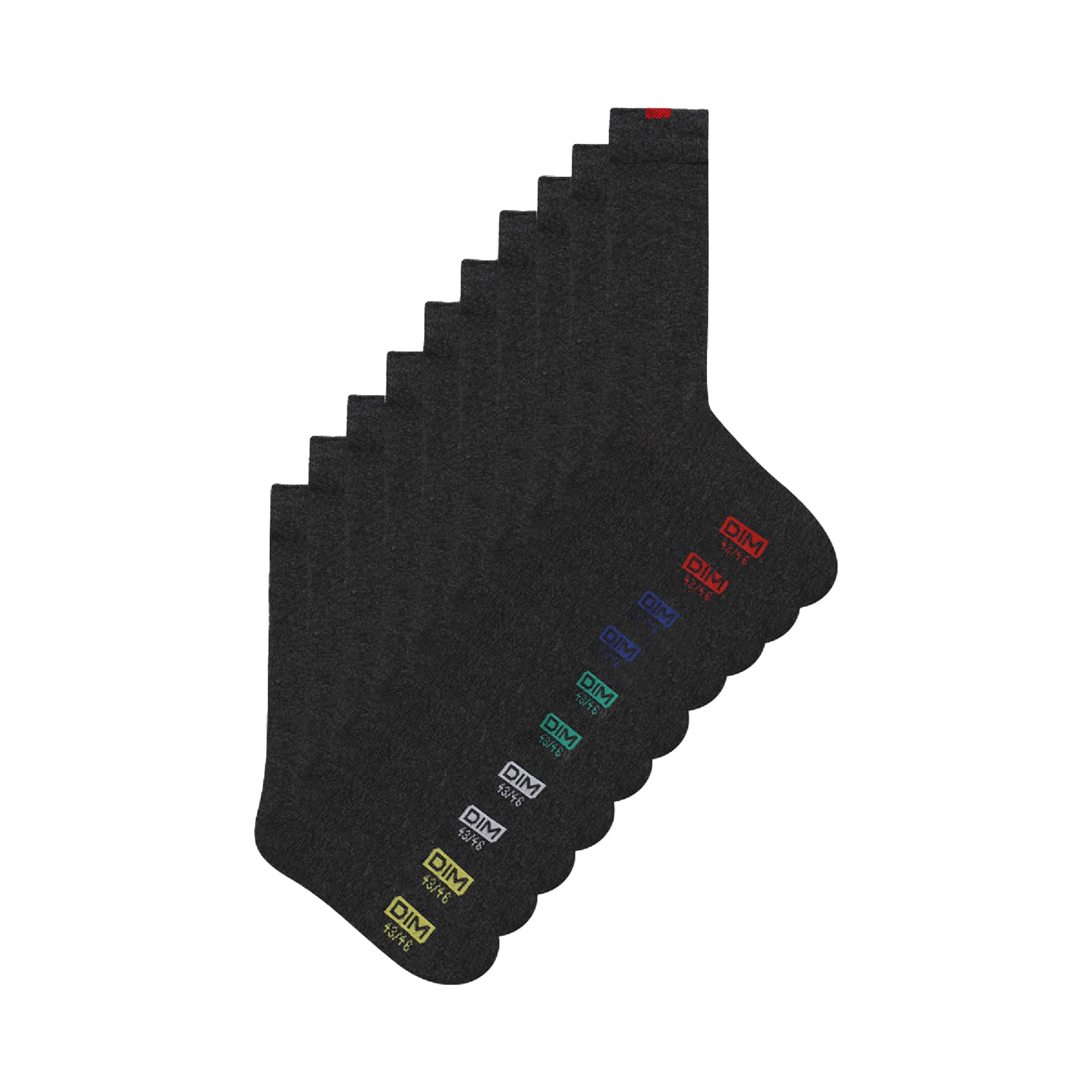 DIM Men - Ecodim Socks x5 | Reinforced Heels & Toes | Soft Cotton Fine Knit | Daily Comfort