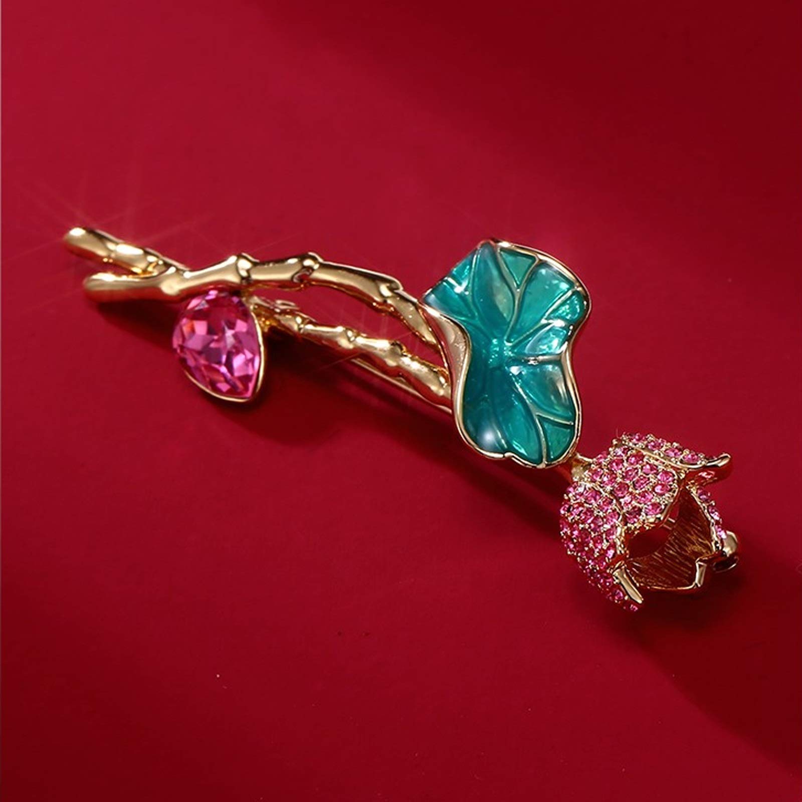 ZHSHYS Broche de Mujer Alfileres Broches de Cristal para Mujer Broche Elegante Abrigo para Chal Accesorios de decoración Joyas Regalos para mamá Broches de