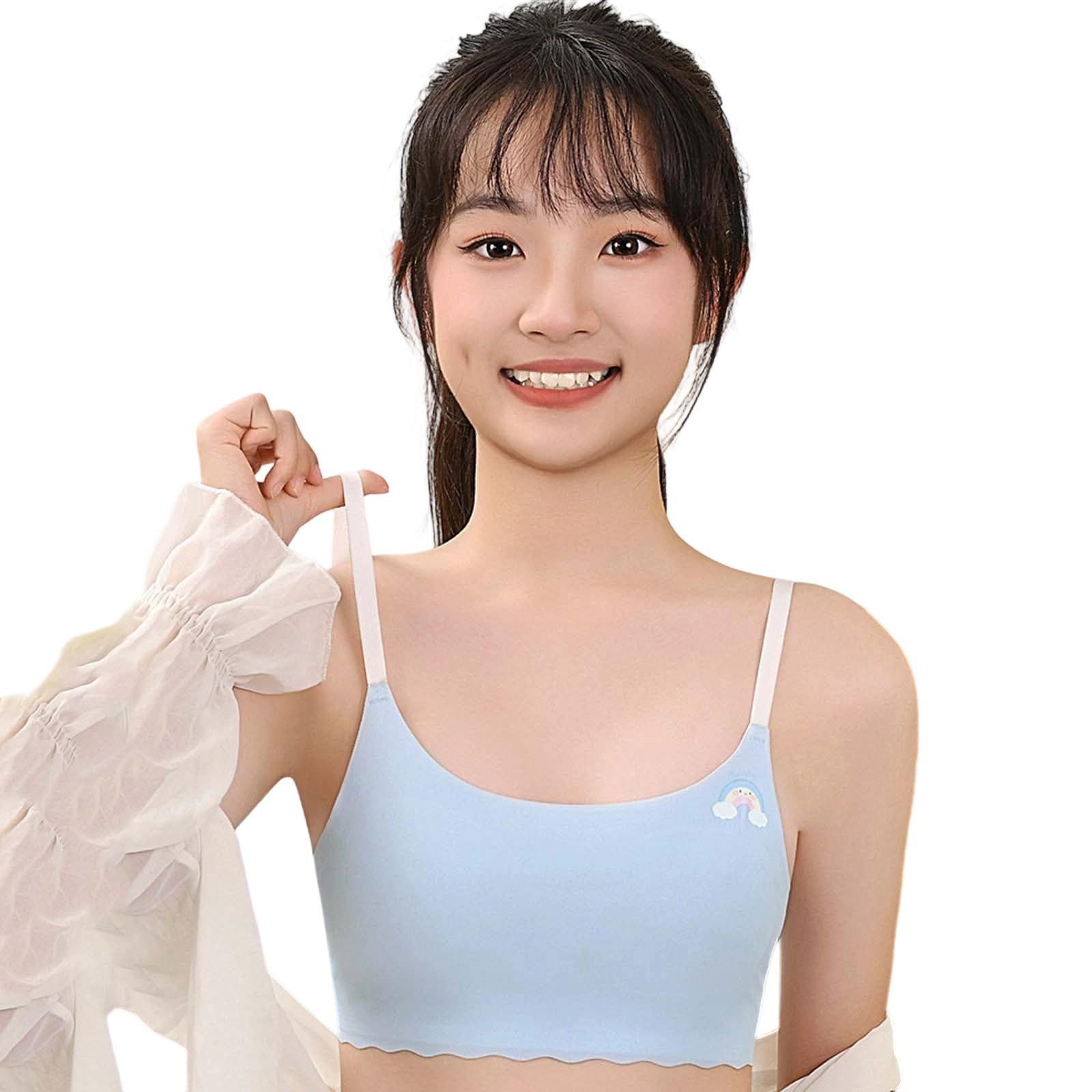 Summer Underwear for Boys and Girls Middle Level Growth Bra with Adjustable Cups for 9 to 12 Years Old, Lightweight, Breathable and Adjustable, Short Underpants Girls 146