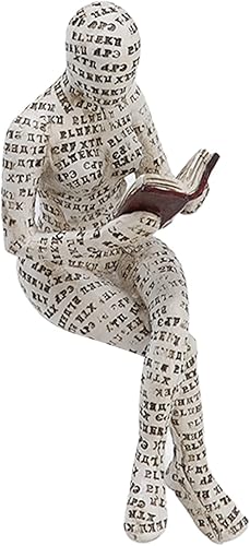 Miniatura 8 de FTVOGUE Figura de mujer de lectura, decoración de estantería de lectura para mujer, adorno de escultura para sala de estar (F)