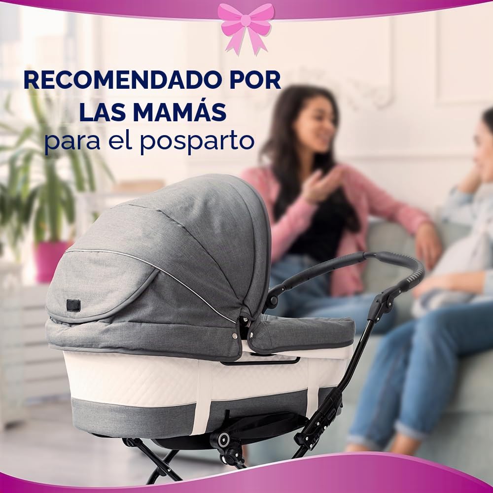 Lines Specialist Maternity - Braguitas absorbentes Lines Maternity Post Parto, con soporte del abdomen y absorción rápida para pérdidas postparto, talla M, paquete de 24 unidades
