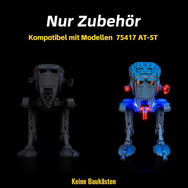 Kit d'éclairage à télécommande Compatible avec Lego at-ST Walker 75417 (Aucun modèle), Ensemble d'éclairage LED Compatible avec Lego 75417 at-ST Walker Jouet créatif - 3