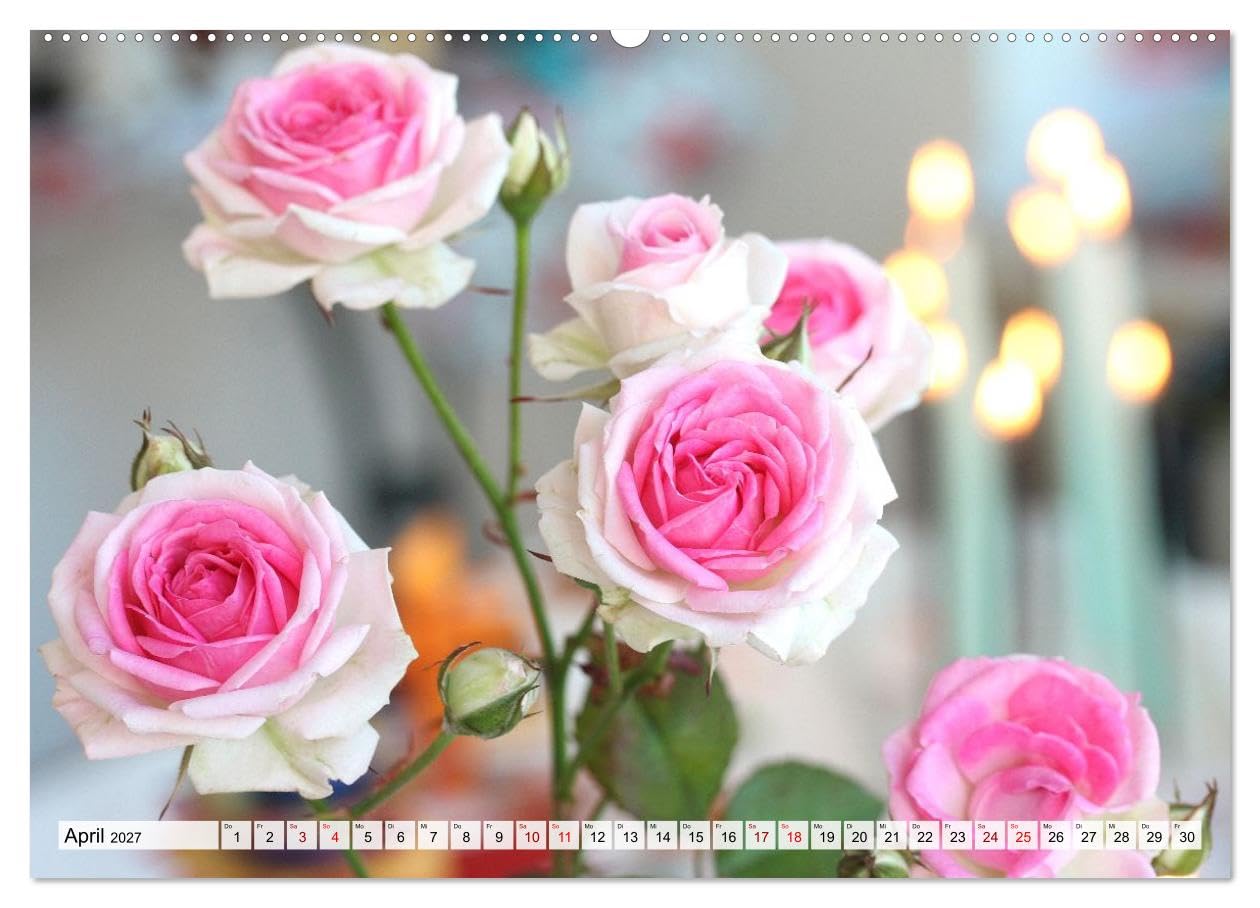 Blumen, bunt gemischt (Wandkalender 2027 DIN A2 quer), CALVENDO Monatskalender: Ein Jahr voller Blütenmomente (CALVENDO Natur)