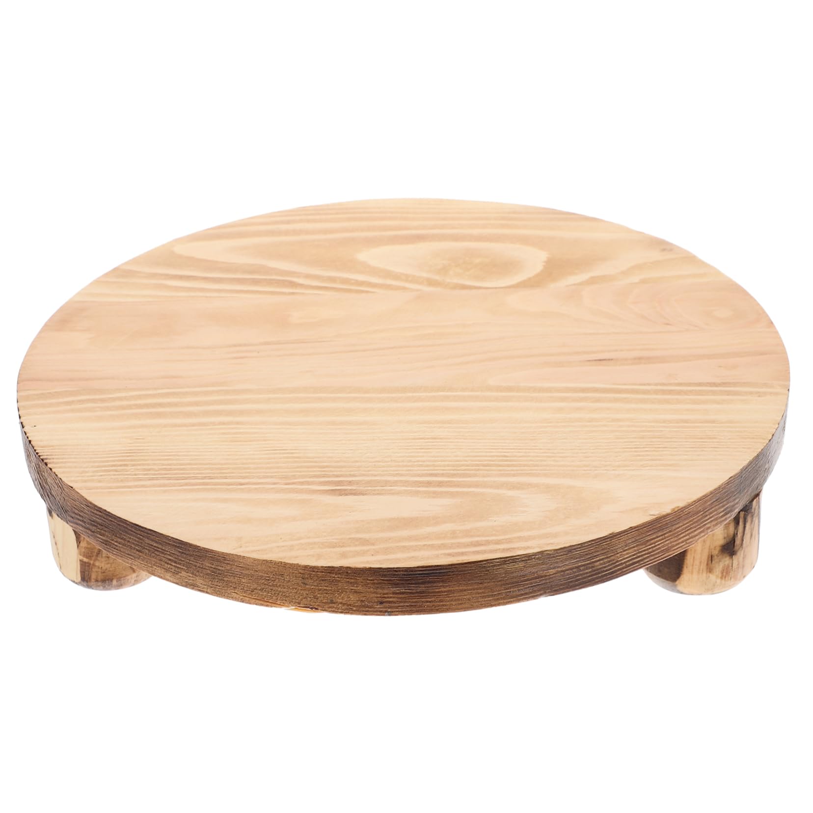 TOYANDONA Soporte de Madera Redondo Fácil Instalación y Reutilizable para Macetas Base Estable Adecuado para Plantas en Maceta Salón o Escritorio